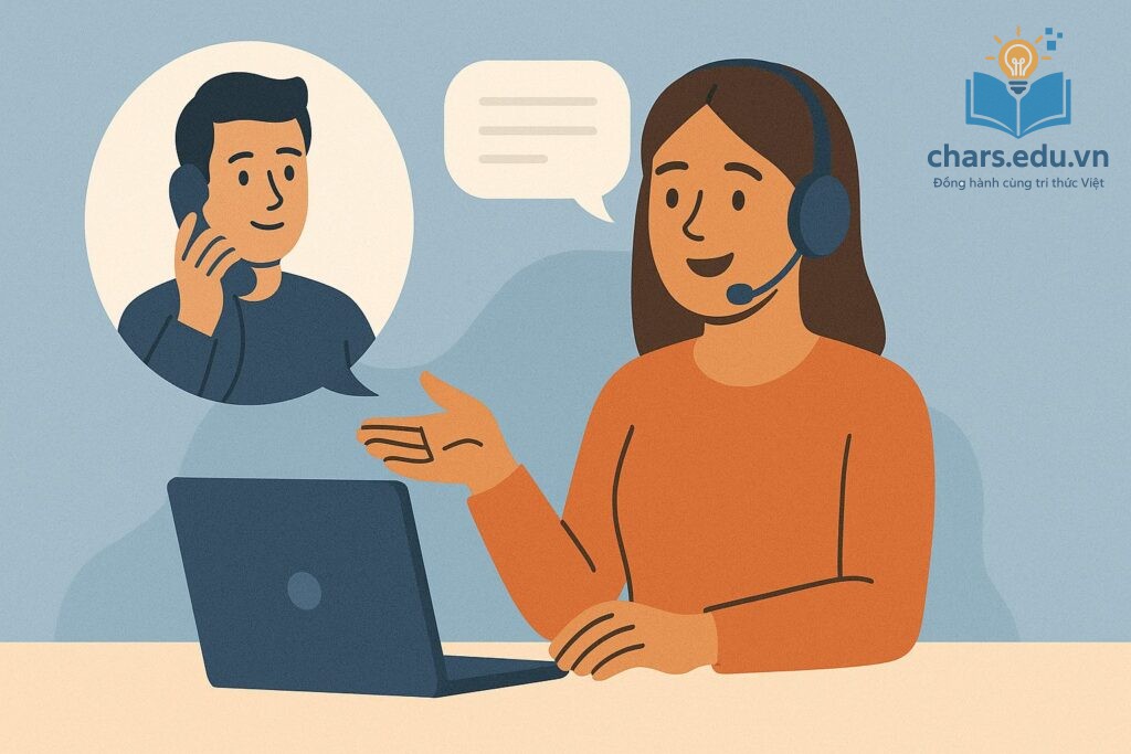 Chăm sóc khách hàng qua điện thoại đòi hỏi kỹ năng giao tiếp tốt để tạo sự gần gũi và giải quyết vấn đề.