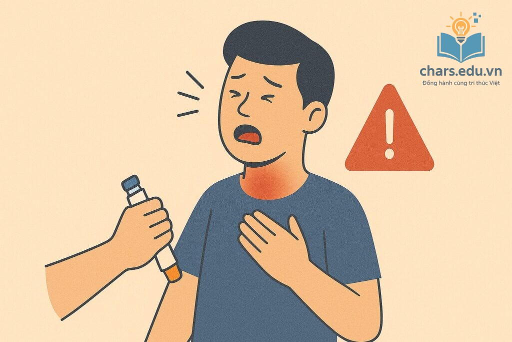 Bút tiêm Epinephrine là công cụ quan trọng trong sơ cứu khi bị ong đốt phản ứng nặng.