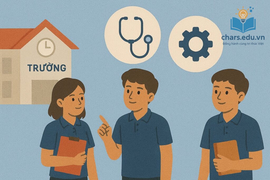 Các hoạt động hướng nghiệp lớp 11 tại trường giúp học sinh trải nghiệm thực tế và xác định nghề nghiệp tương lai.