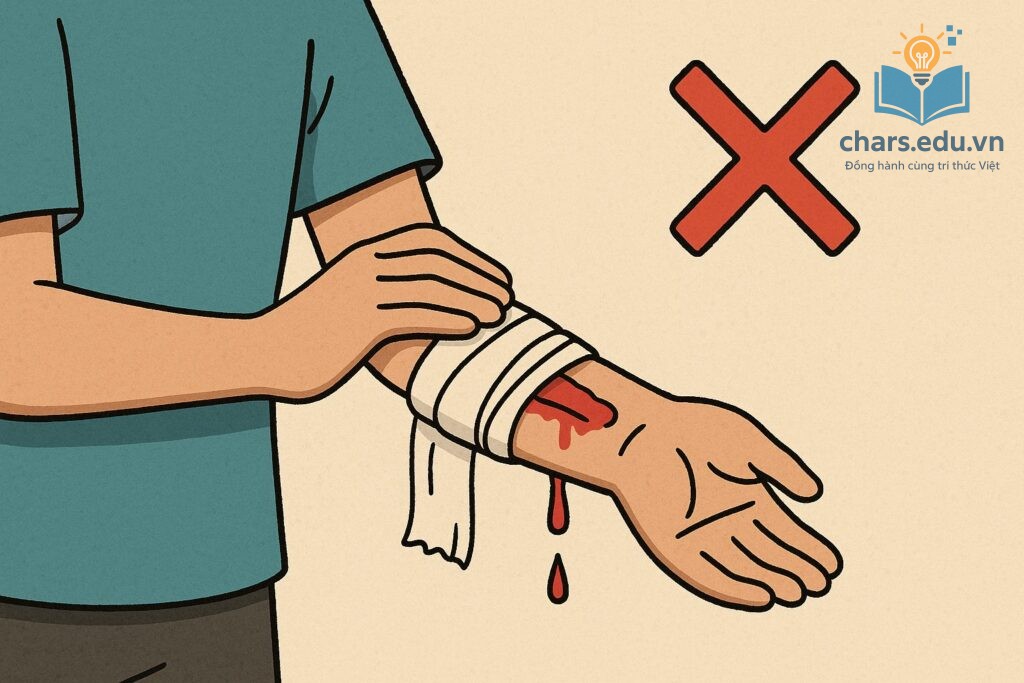Dùng sai kỹ thuật có thể khiến việc cầm máu trở nên kém hiệu quả, thậm chí gây hại.