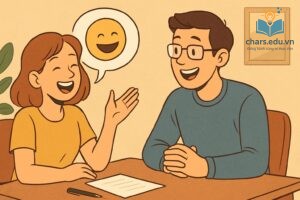 Một chút hài hước đúng lúc giúp cuộc trò chuyện nhẹ nhàng và gần gũi hơn.