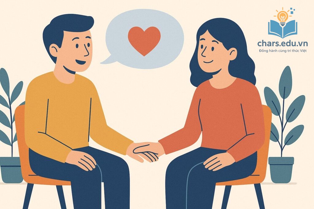 Sự quan tâm chân thành khiến cuộc trò chuyện không còn nhàm chán.