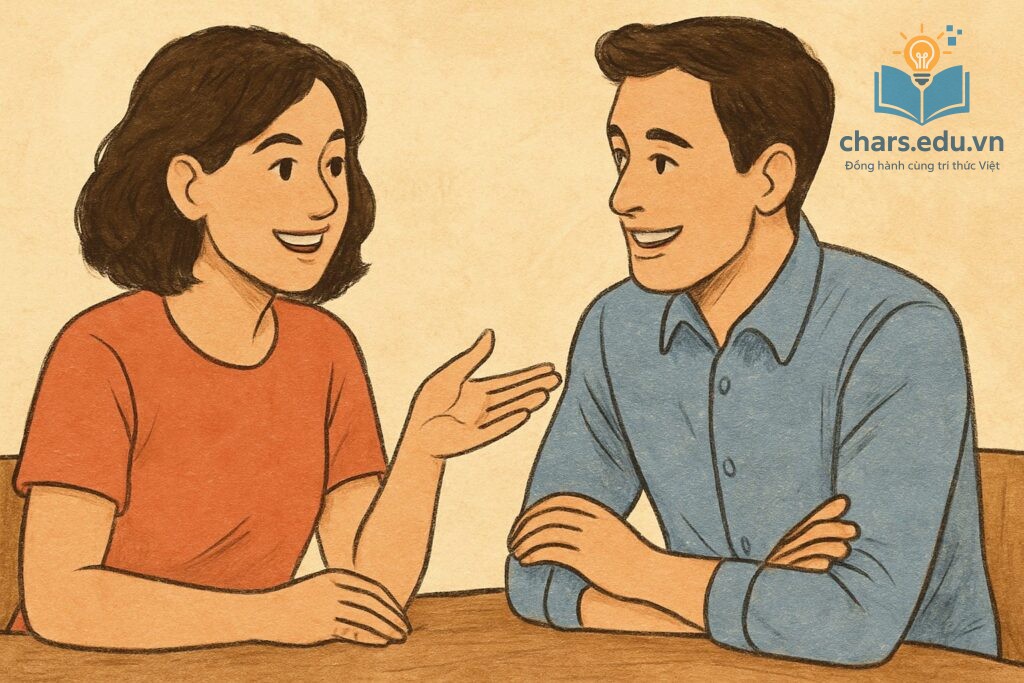 Ngôn ngữ cơ thể thân thiện góp phần duy trì cuộc trò chuyện một cách tích cực.